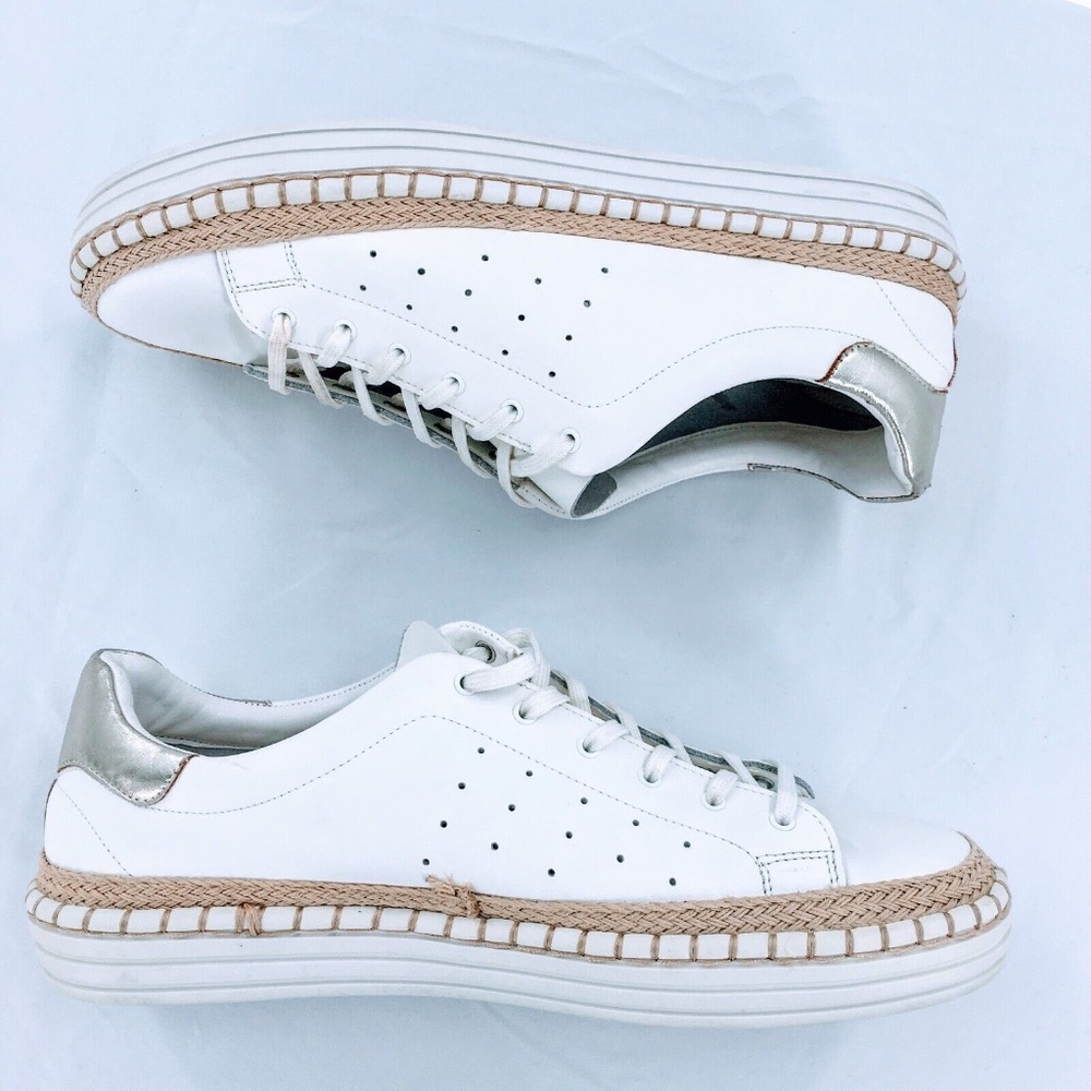 Sam Edelman Womens Sneaker White Leather Espadrille Kavi Sz 10 - Picture 6 of 14